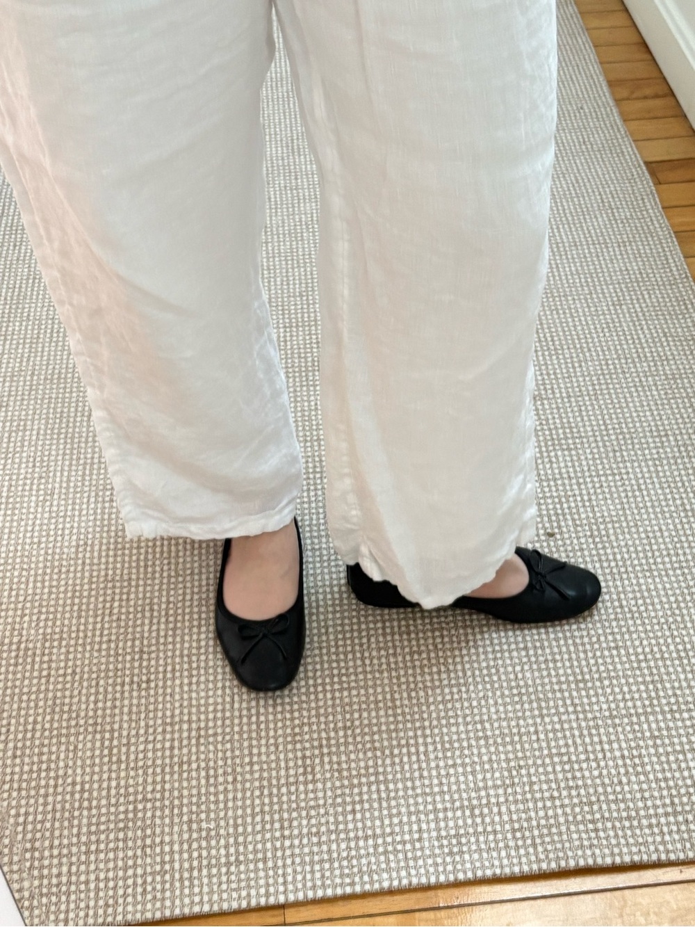 J. Crew black leather ballet flats